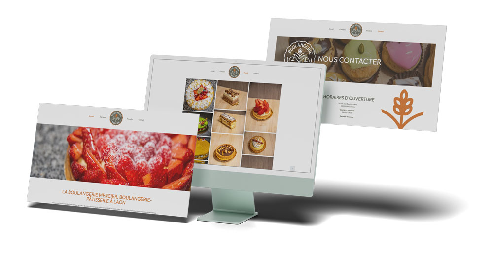 Site web vitrine de la Boulangerie Mercier à Laon
